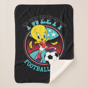 TWEETY™ Football Club Badge Sherpa Blanket
