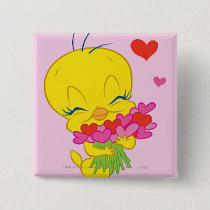 TWEETY™ Hearts 15 Cm Square Badge