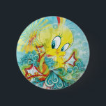 TWEETY™ In Blue Wave 6 Cm Round Badge<br><div class="desc">Tweety Gallery Art</div>