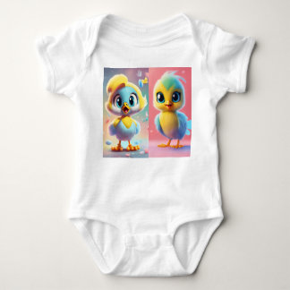 Tweety. in pastel colours. childish and fun baby bodysuit