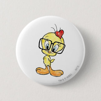 TWEETY™ Nerd 6 Cm Round Badge