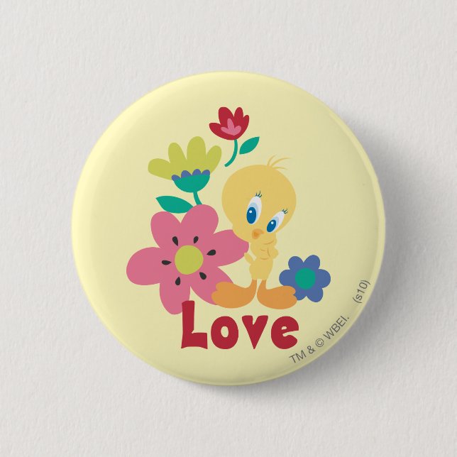 TWEETY™ Red Love 6 Cm Round Badge (Front)
