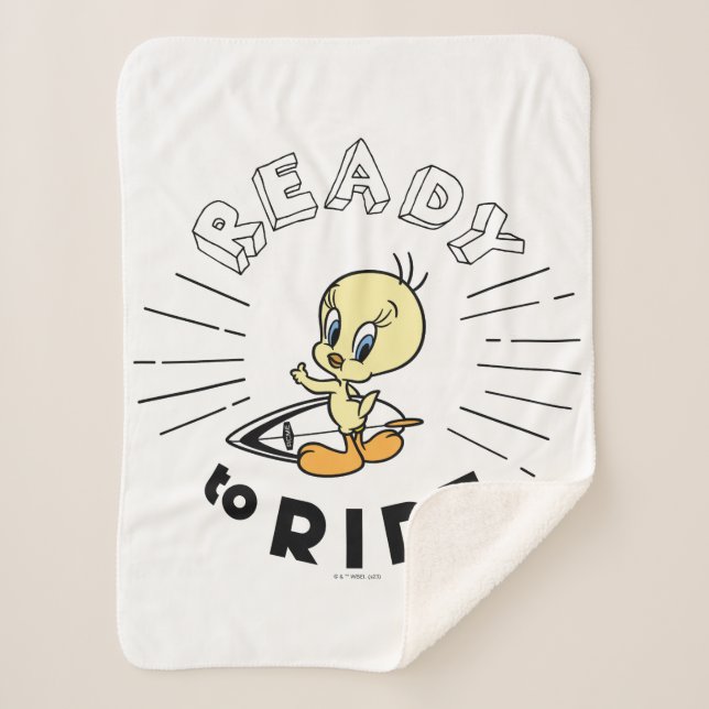 TWEETY™ Surfboard -  Ready to Ride Sherpa Blanket (Front)