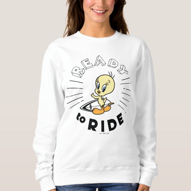 TWEETY™ Surfboard -  Ready to Ride Sweatshirt (Front)
