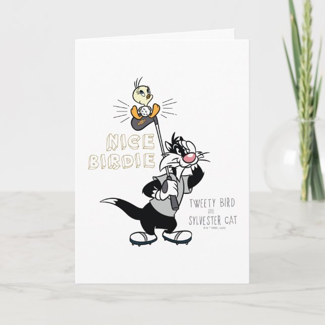 TWEETY™ & SYLVESTER™ Golfing - Nice Birdie Card (Front)