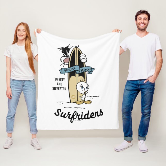 TWEETY™ & SYLVESTER™ Surfriders Fleece Blanket (In Situ)
