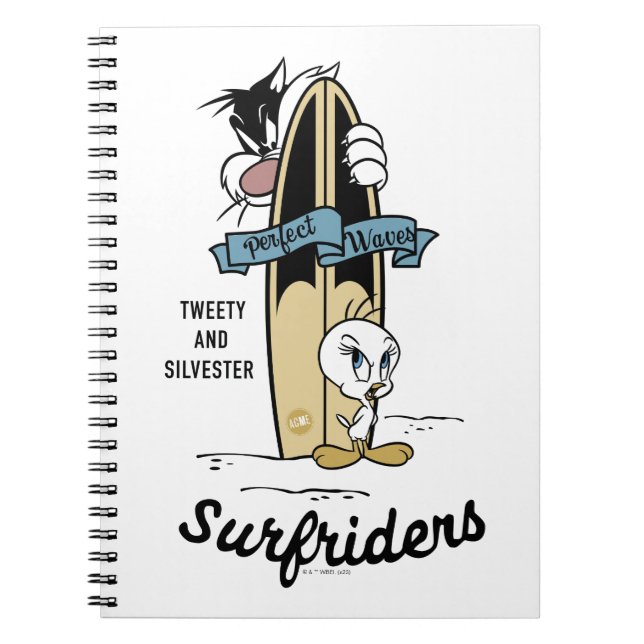 TWEETY™ & SYLVESTER™ Surfriders Notebook (Front)