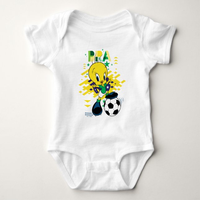TWEETY™ Team Brazil Soccer Graphic Baby Bodysuit (Front)