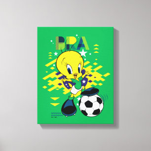 TWEETY™ Team Brazil Soccer Graphic Canvas Print