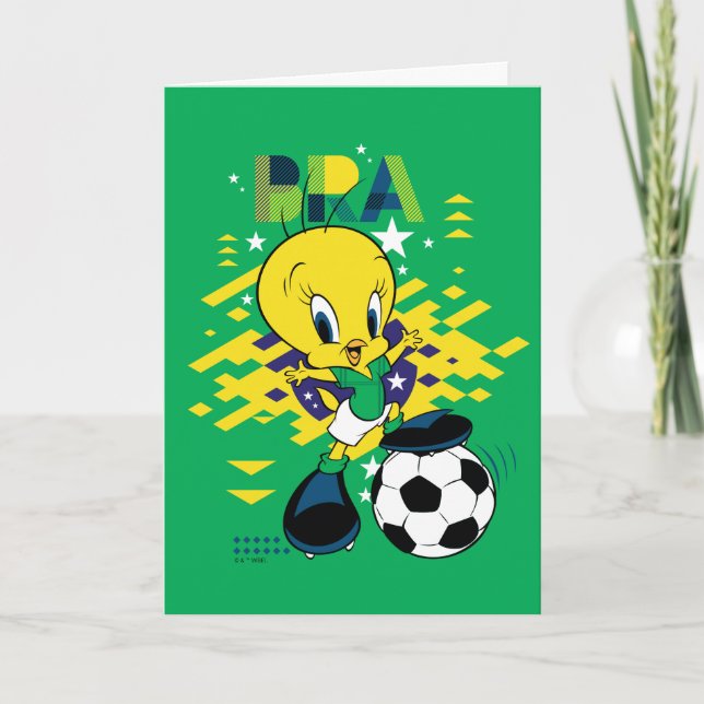 TWEETY™ Team Brazil Soccer Graphic Card (Front)