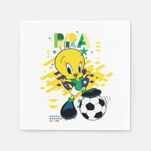 TWEETY™ Team Brazil Soccer Graphic Napkin