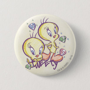 TWEETY™ with Gems 6 Cm Round Badge