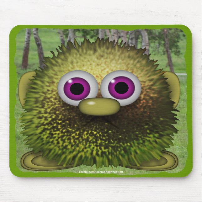 Tweezle the Cute Wuzzy Butt & Forest Kids Mousepad (Front)