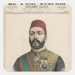 Twefik Pasha Khedive of Egypt Square Sticker
