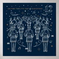 Twelfth Day of Christmas Poster 24x24