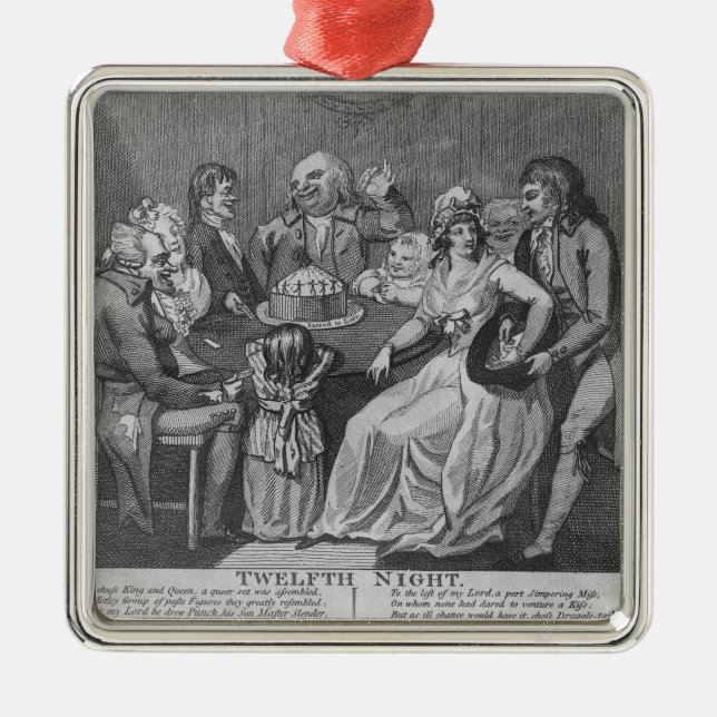 Twelfth Night, 1794 Metal Tree Decoration (Front)