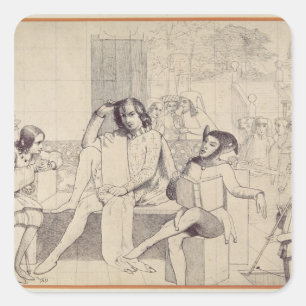 Twelfth Night, c.1850 Square Sticker