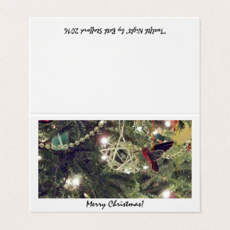 Twelfth Night Christmas Card lighted tree painting