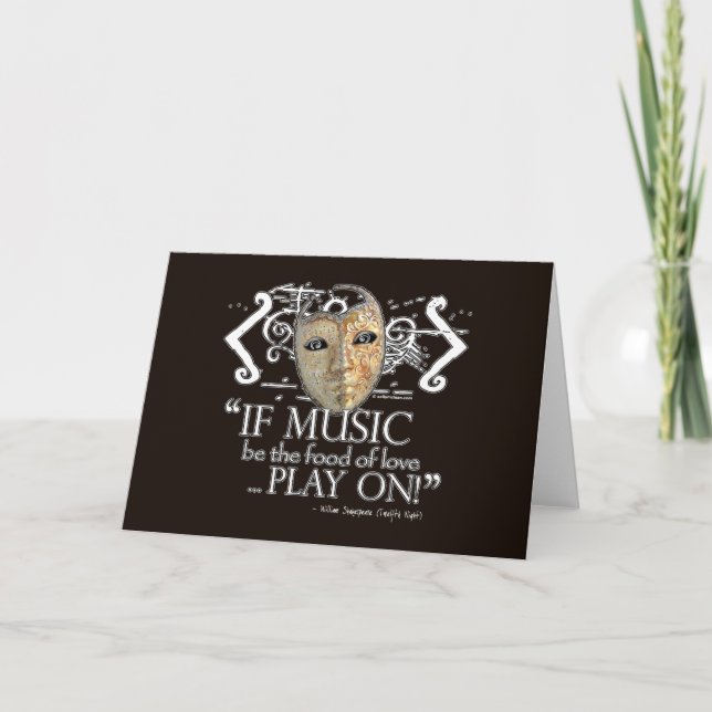 Twelfth Night Music Quote Card (Front)
