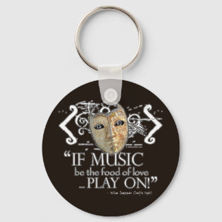 Twelfth Night Music Quote Key Ring
