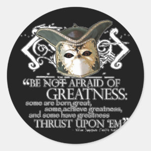 Twelfth Night Quote Classic Round Sticker