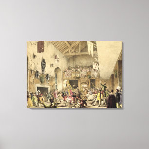 Twelfth Night Revels in the Great Hall, Haddon Hal Canvas Print
