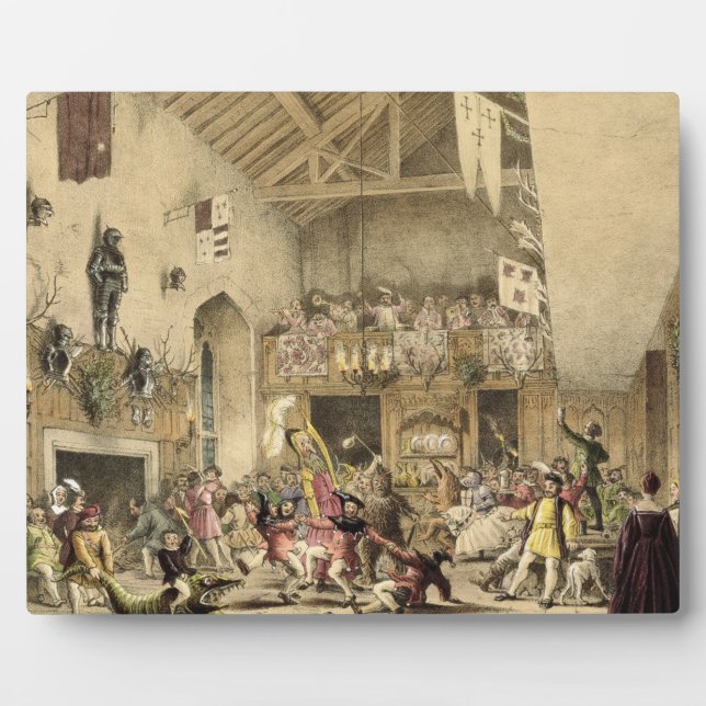 Twelfth Night Revels in the Great Hall, Haddon Hal Plaque (Front)