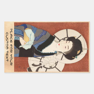 Twelve Aspects of Women, After The Bath Kotondo Rectangular Sticker