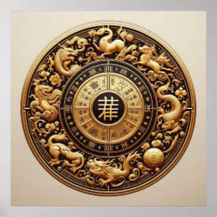 Twelve Branches Of Earth ~ Chinese Zodiac  Poster