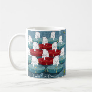 Twelve Cats Drumming... Holiday Coffee Mug