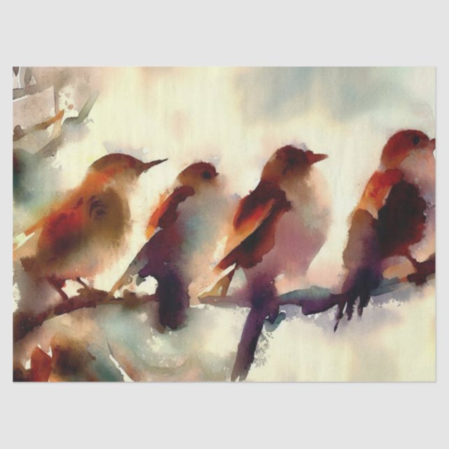 Twelve Days of Christmas: Calling Birds (A), Tissue Paper (Front)