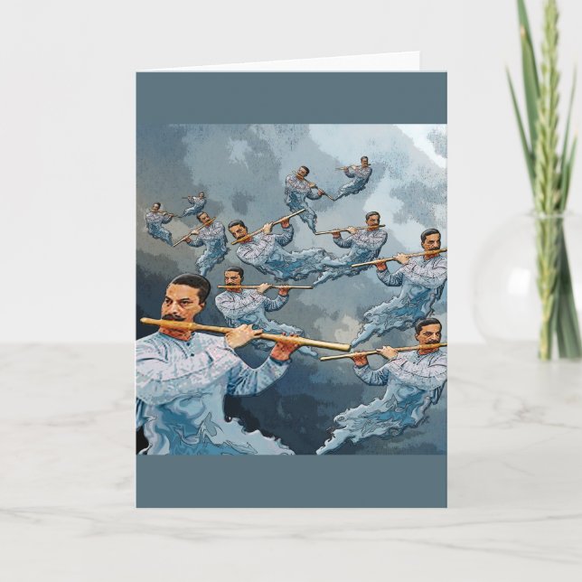 Twelve Days of Christmas - Eleven Pipers Piping Holiday Card (Front)