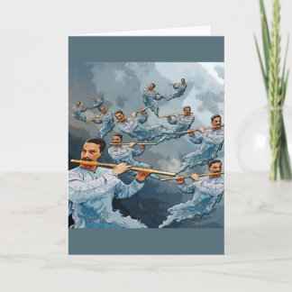 Twelve Days of Christmas - Eleven Pipers Piping Holiday Card