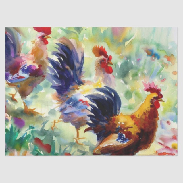 Twelve Days of Christmas: French Hens (B), Tissue Paper (Front)