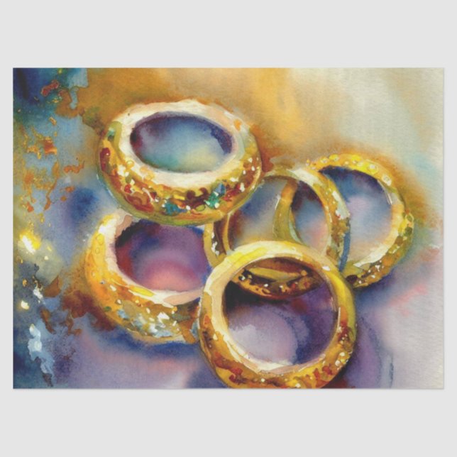 Twelve Days of Christmas: Golden Rings (B), Tissue Paper (Front)