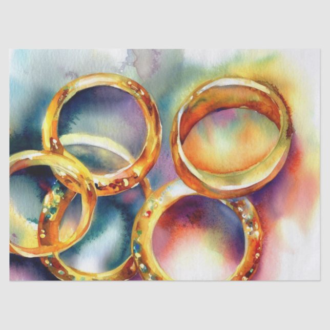 Twelve Days of Christmas: Golden Rings (D), Tissue Paper (Front)