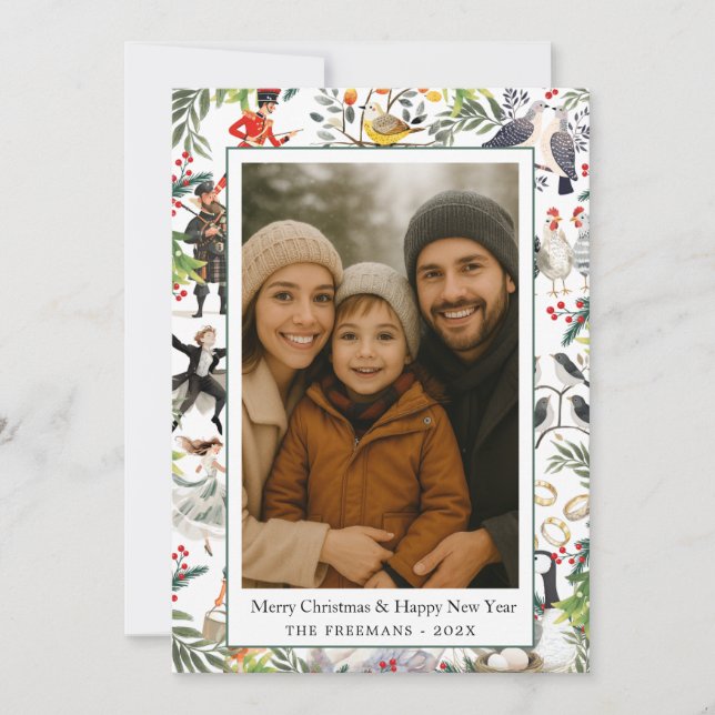 Twelve Days of Christmas Holiday Card (Front)