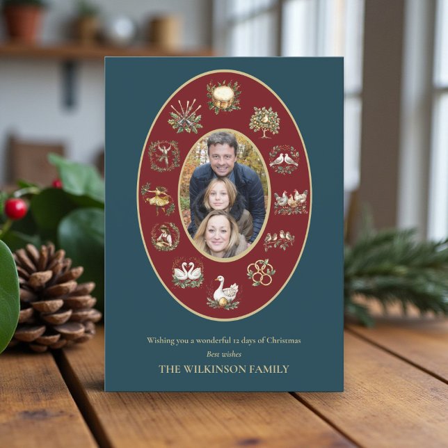 Twelve Days of Christmas photo classic card (Creator Uploaded)