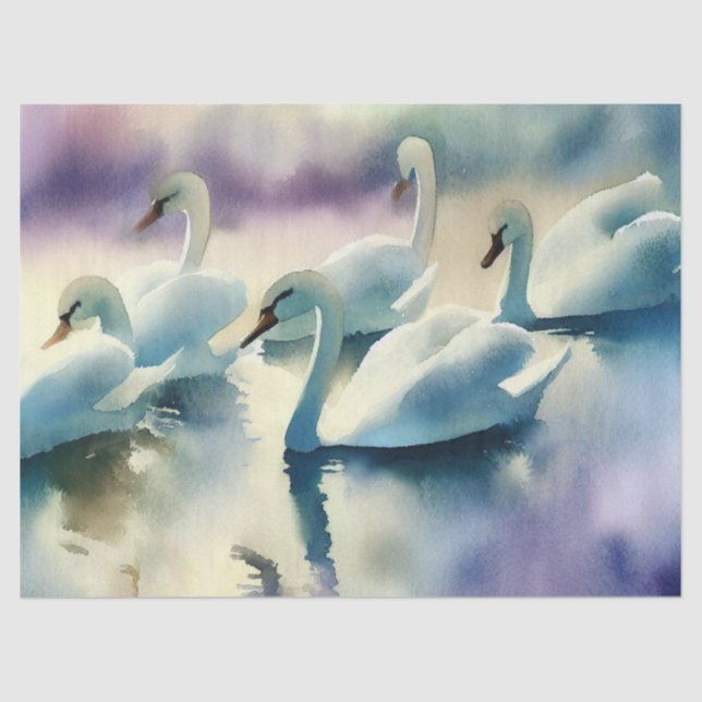 Twelve Days of Christmas: Swans A-Swimming (C), Tissue Paper (Front)