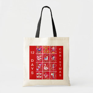 Twelve Days of Christmas Tote Bag