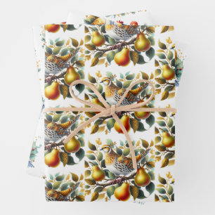 Twelve Days of Christmas Wrapping Paper Sheet