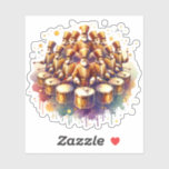 Twelve Drummers Drumming Twelve Days of Christmas<br><div class="desc">Twelve Days of Christmas themed stickers with Twelve Drummers Drumming watercolor illustration.</div>