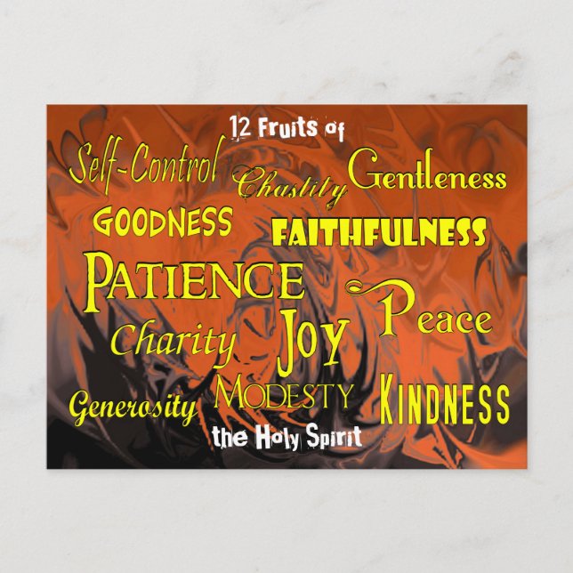 Twelve Fruits (dancing flames) - Postcard (Front)