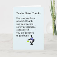 Twelve Molar Thanks - a funny thank you poem