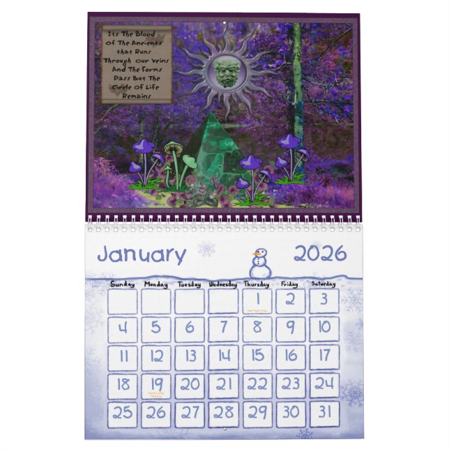 Twelve Months Of  Goddesses Calendar (Jan 2026)