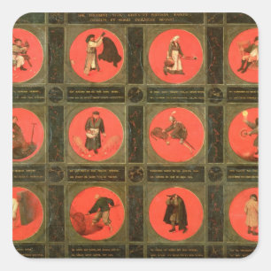 Twelve Proverbs, c.1558-60 Square Sticker