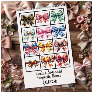 Twelve Seasonal Coquette Bows Calendar