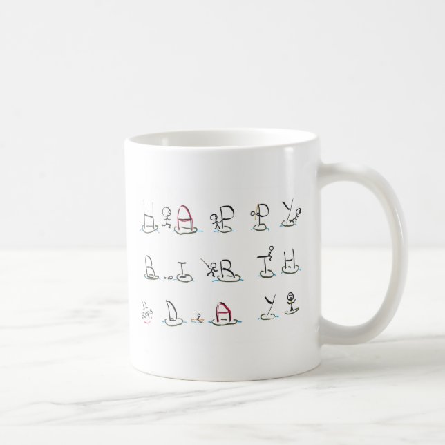 Twelve Steps Happy Birthday Coffee Mug (Right)