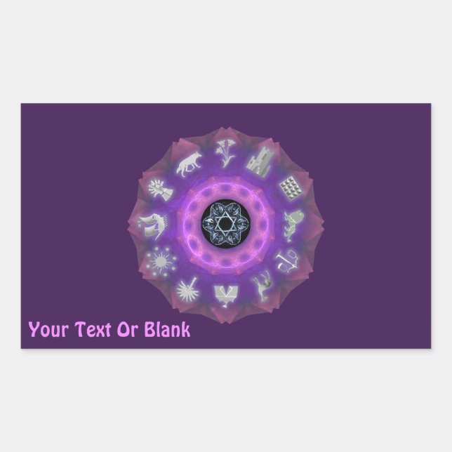 Twelve Tribes Rectangular Sticker (Front)