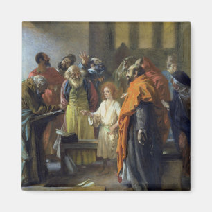 Twelve-year old Jesus in the Temple, 1851 Magnet